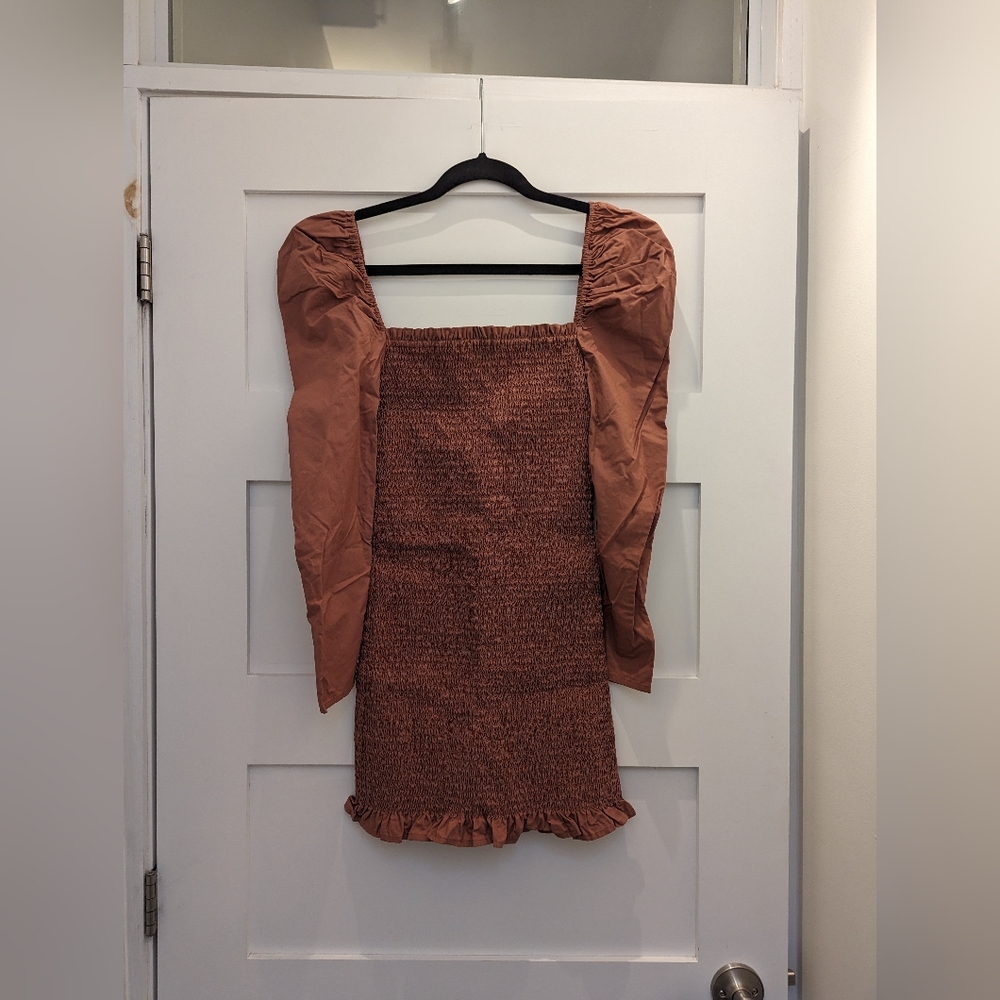 Aritzia Wilfred Maelys Dress In Mocha Brown